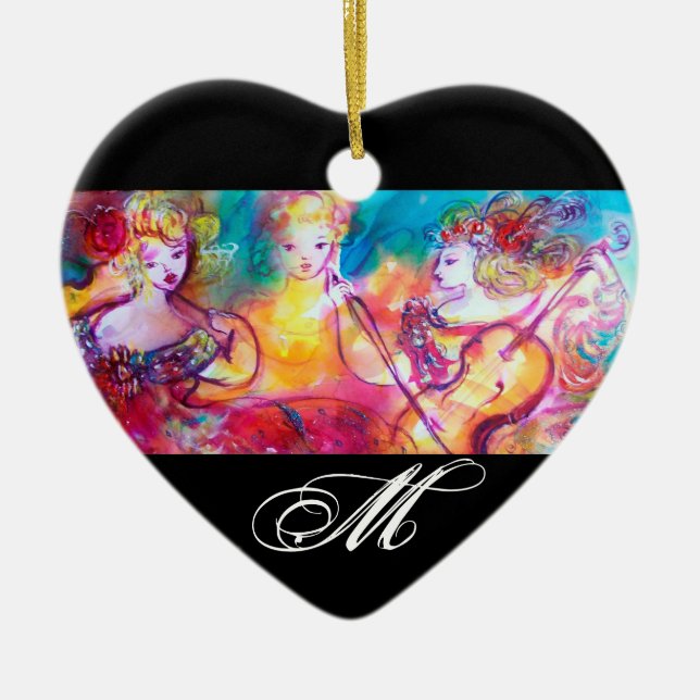 HARMONY TRIO SPRING CONCERT MONOGRAM CERAMIC ORNAMENT (Front)