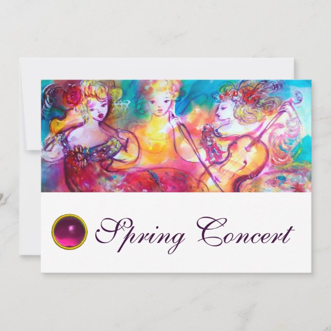 HARMONY TRIO SPRING MUSIC CONCERT INVITATION (Front)