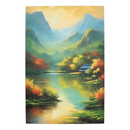 Harmony UnveiledA Quiet Valley Metal Print