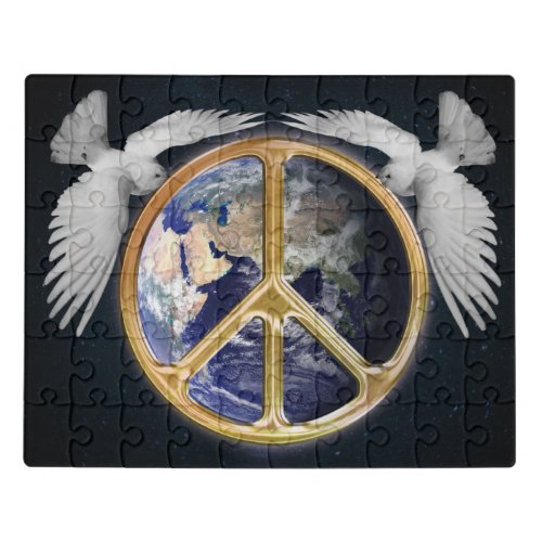 Harmony World Peace Globe World Earth Dove Puzzle