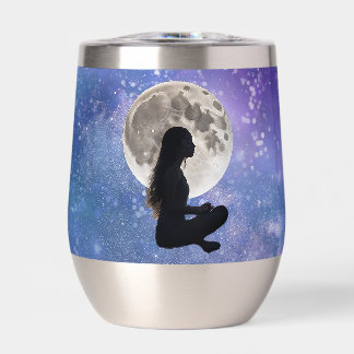 Harmony's Lunar Serenity: Daughter of the Mystic Thermal Wine Tumbler