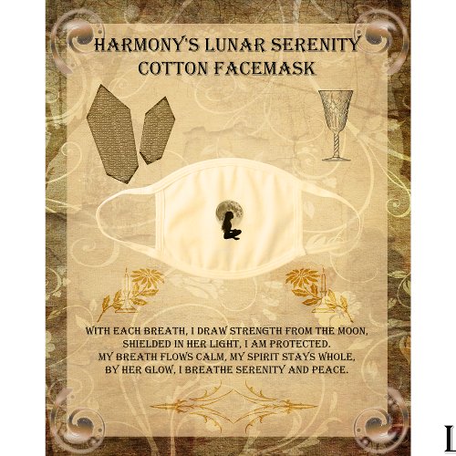 Harmonys Lunar Serenity White Cotton Face Mask