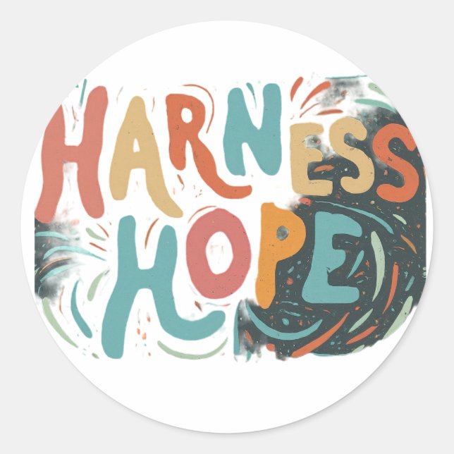 Harness Hope  Classic Round Sticker (Front)