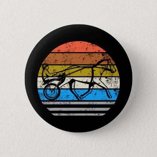 Harness Horse Racing Vintage Button