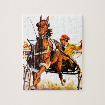 Harness Race Jigsaw Puzzle by PostSports at Zazzle