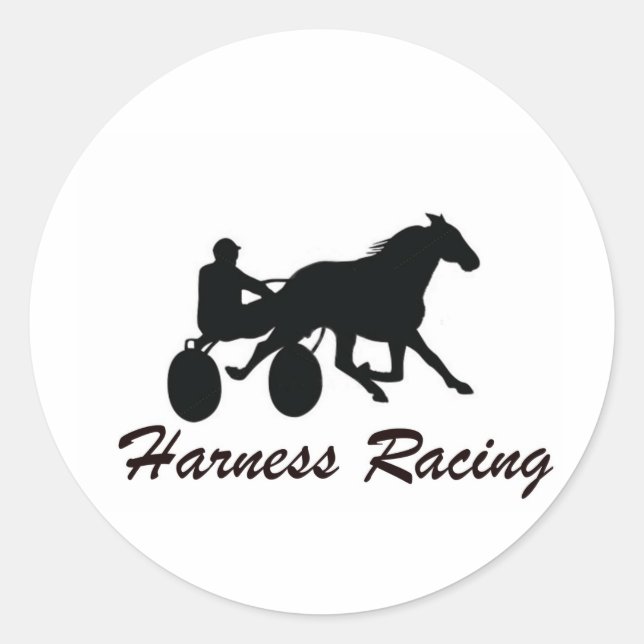 Harness Racing Classic Round Sticker (Front)