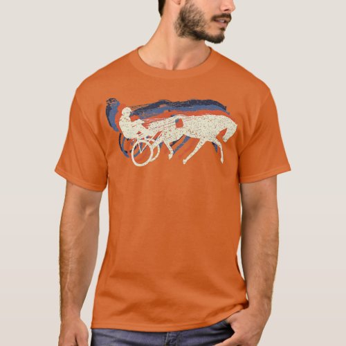 Harness Racing _ colored Sports Horse Race T_Shirt