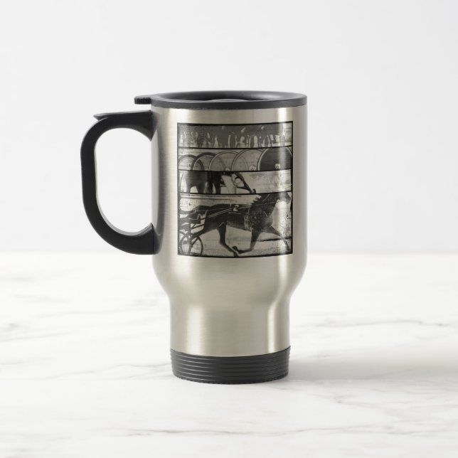 Harness Racing Grunge Travel Mug (Left)