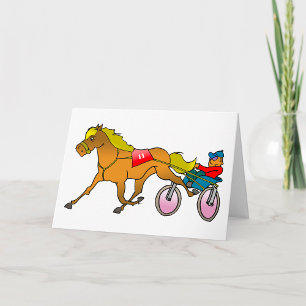 Harness Racing Horse and Driver Card