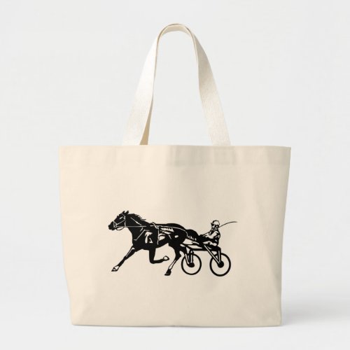 Harness Racing Horse Large Tote Bag