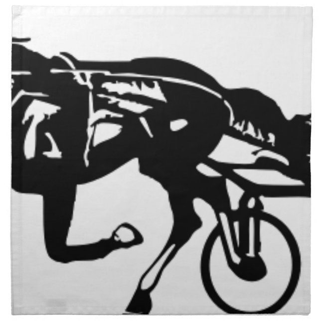 Harness Racing Horse Napkin (Front)
