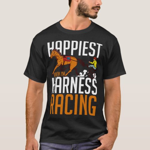 Harness Racing Horse Race Track Racer Trotting Hor T_Shirt