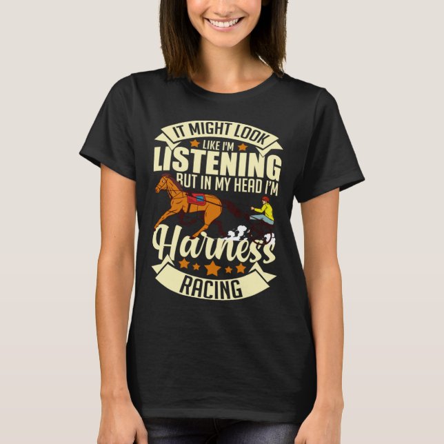 Harness Racing Horse Race Track Racer Trotting Hor T-Shirt (Front)