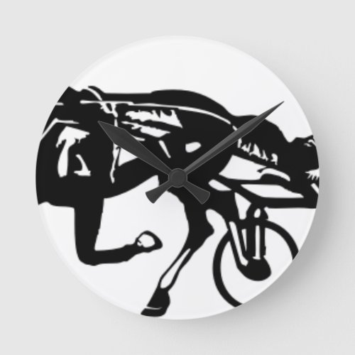 Harness Racing Horse Round Clock