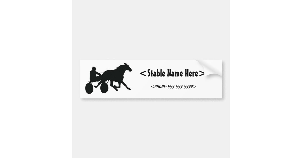 Harness Racing Standardbred Logo Bumper Sticker | Zazzle.com