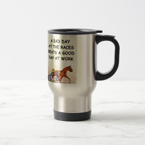 harness racing travel mug