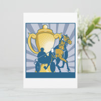 Harness Racing Trophy Sulky and Horse