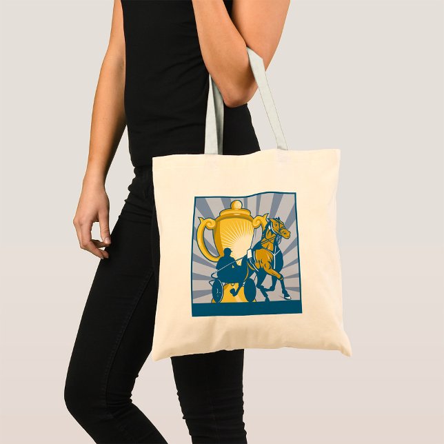 Harness Racing Trophy Sulky and Horse Tote Bag (Creator Uploaded)