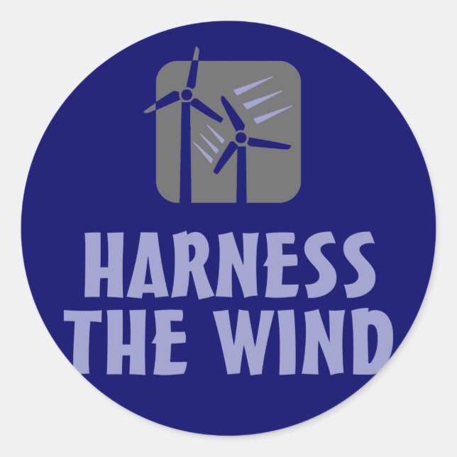 Harness the Wind (3) Classic Round Sticker (Front)