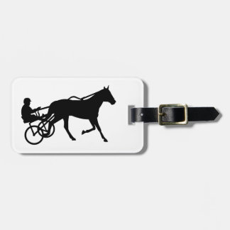 Harness trotting race luggage tag