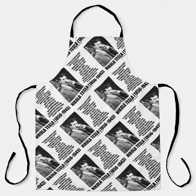 Harnessing A Waterfall Sun's Energy Tesla Quote Apron (Front)