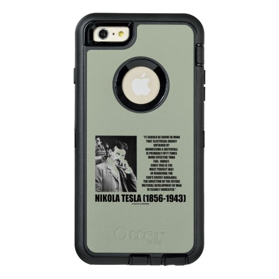 Harnessing A Waterfall Sun's Energy Tesla Quote OtterBox Defender iPhone Case