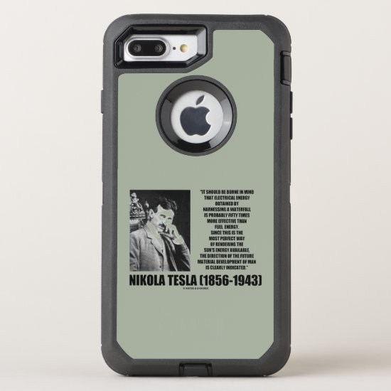 Harnessing A Waterfall Sun's Energy Tesla Quote OtterBox Defender iPhone 8 Plus/7 Plus Case