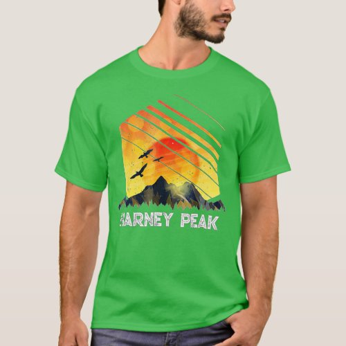 Harney Peak Vintage Mountain Sunset 80s  T_Shirt