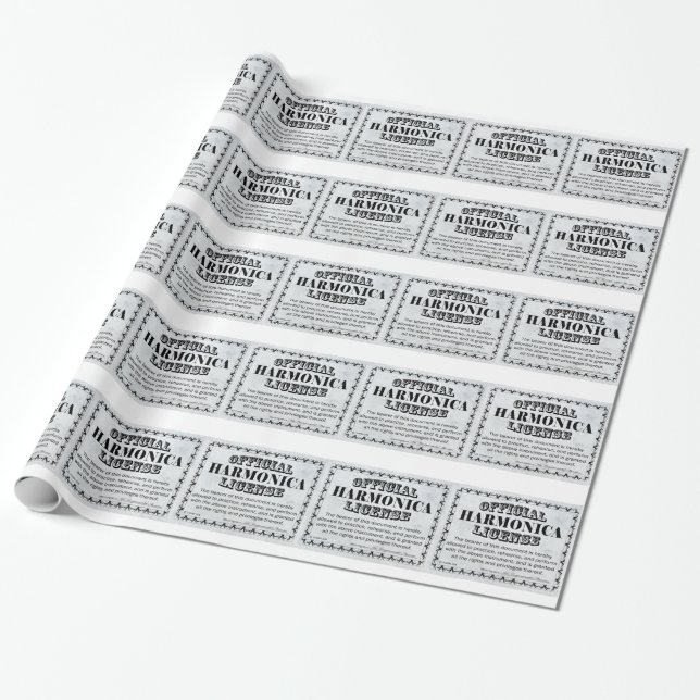 Harnonica License Wrapping Paper (Unrolled)
