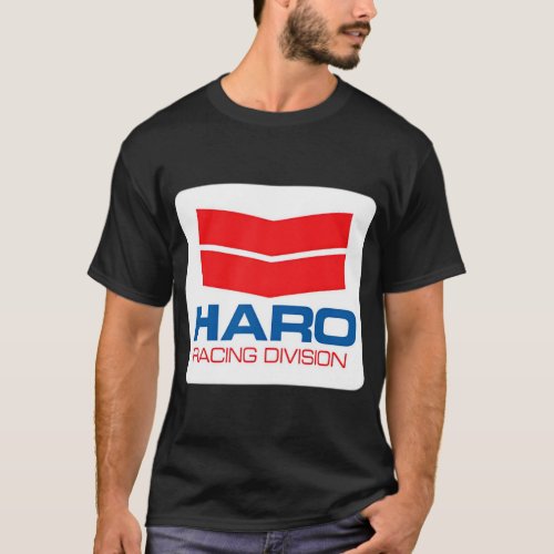 Haro BMX Racing Division White Red Blue T_Shirt