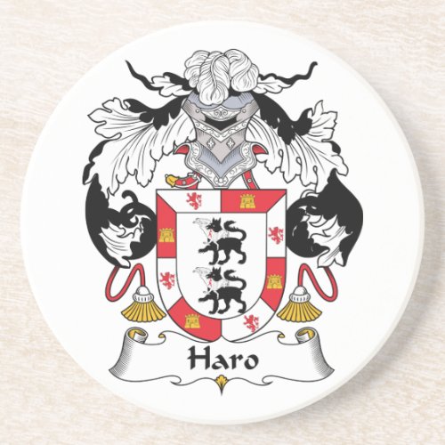 Haro Family Crest Sandstone Coaster