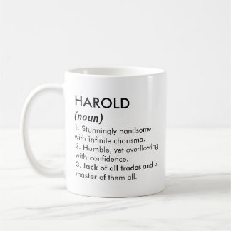 Harold name, Editable name, Custom name Coffee Mug