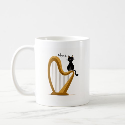 Harp and Cat Design Mug