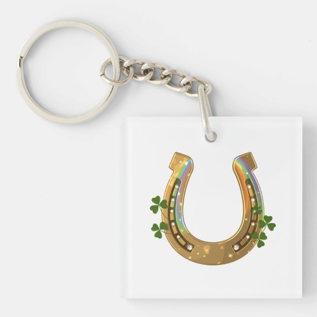 Harp And Shamrocks Keychain (Front)
