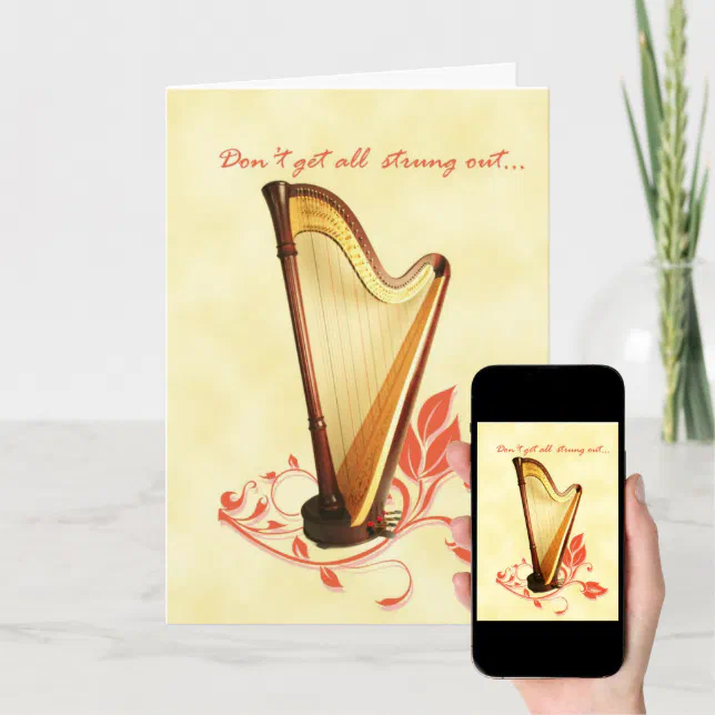 Harp Birthday Card Zazzle