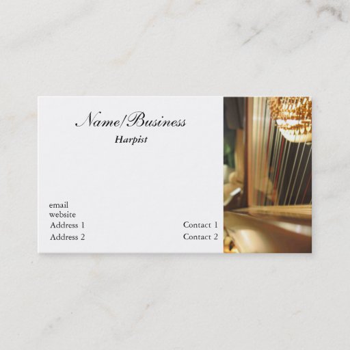Customizable Harp Business Card