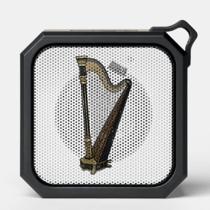 Harp cartoon illustration  bluetooth speaker