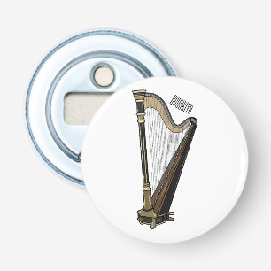 Harp cartoon illustration bottle opener