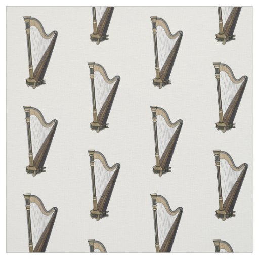 Harp cartoon illustration fabric