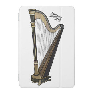 Harp cartoon illustration iPad mini cover