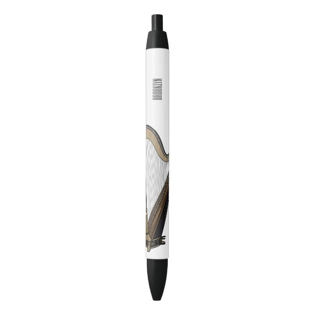 Harp cartoon illustration  pen (Front Vertical)