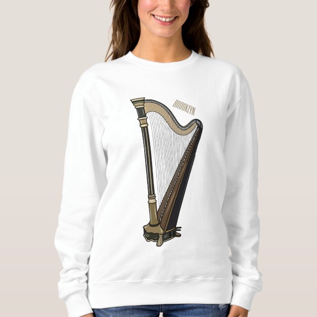 Harp cartoon illustration  sweatshirt (Front)