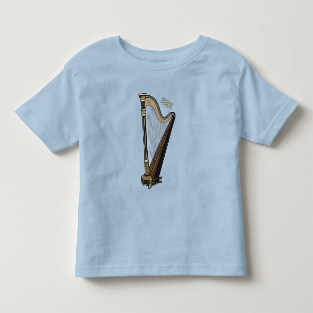 Harp cartoon illustration  toddler t-shirt (Front)