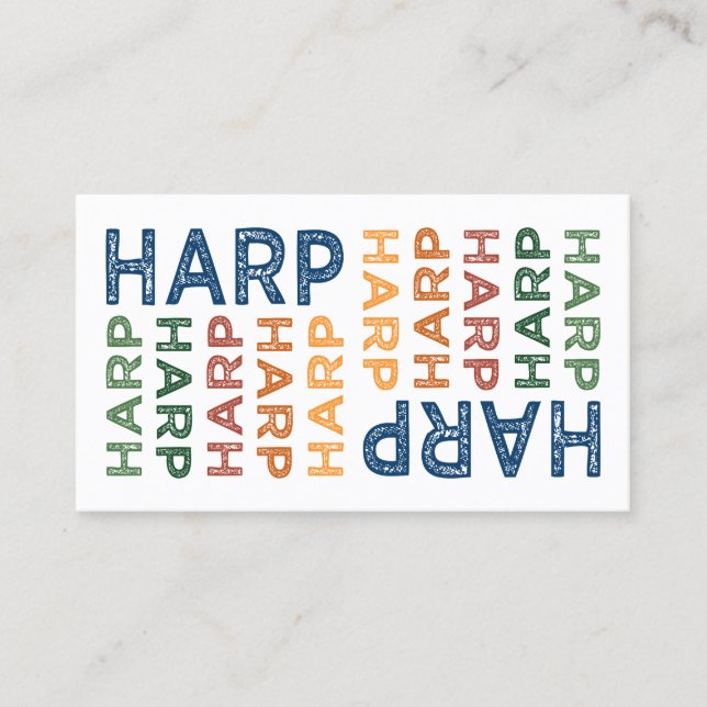Harp Colorful Business Card (Front)