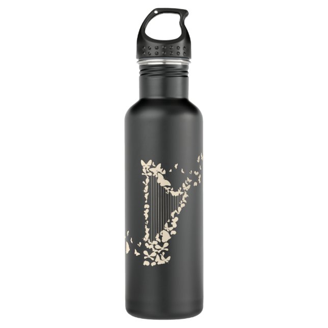 Harp Harpists Stainless Steel Water Bottle (Front)