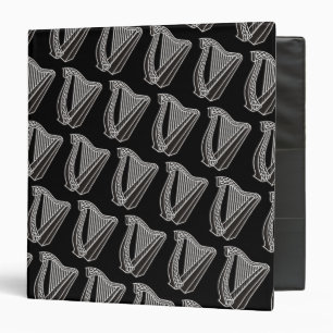 Harp Icon Background 3 Ring Binder