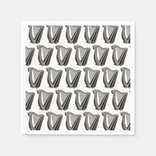 Harp Icon Background Napkins (Front)