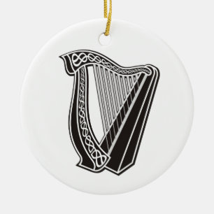 Harp Icon Ceramic Ornament