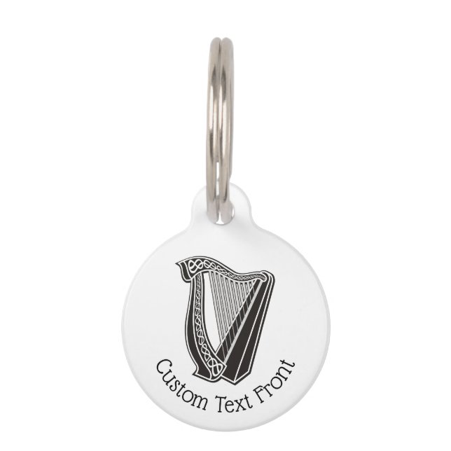 Harp Icon Pet ID Tag (Front)