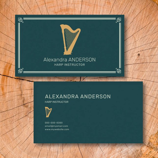 Harp Instructor Business Card (Harp Instructor Business Card)